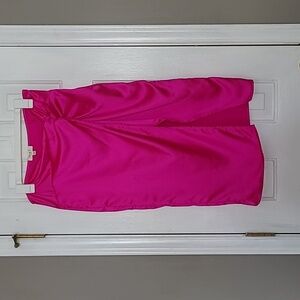 LOVE J Barbie Pink  Satin Midi Skirt